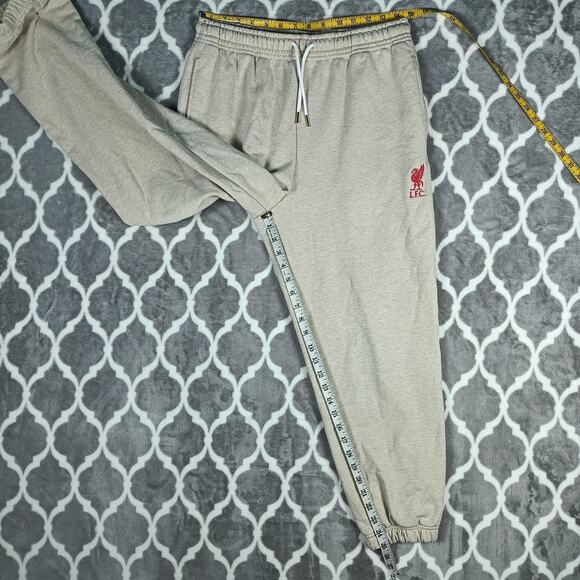 Liverpool FC Pants Mens Small Gray Soccer Joggers Sweatpants LFC Embroidered - Picture 4 of 9